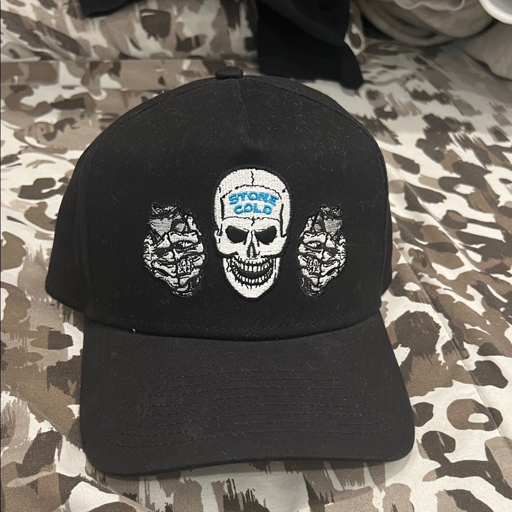 WWE Black Cap with White Logo